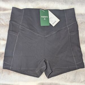 Halara Sculpting Shorts | L | NWT | Tummy Control | Butt Lift | Gray